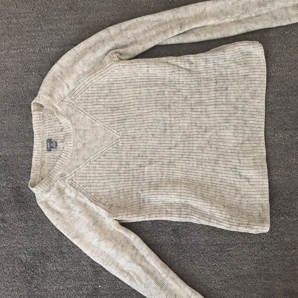 Gray Aerie Sweater with notch back